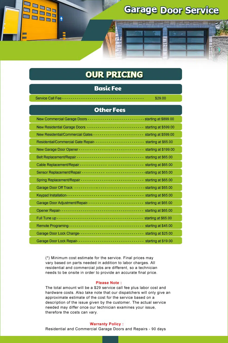 Garage Door 24 Hours Repairs Fort Worth, TX 817-612-5136